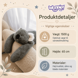 Tyngdkramdjur Koala 65 cm 1,5 kg � Lugnande Sensorisk Gosedjur f�r Trygghet