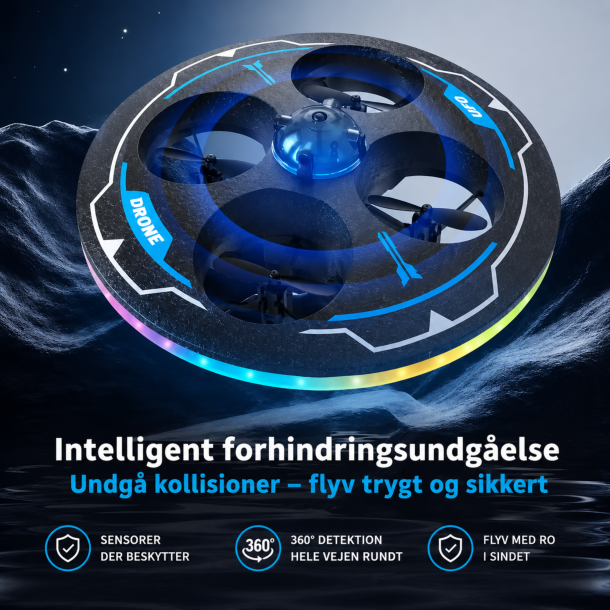 UFO Glow Drone m. 360� Flips