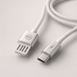 USB-A til USB-C opladerkabel � 1 meter, hvid