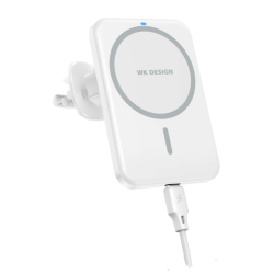 Magnetisk trdls biloplader / holder, 15W, hvid