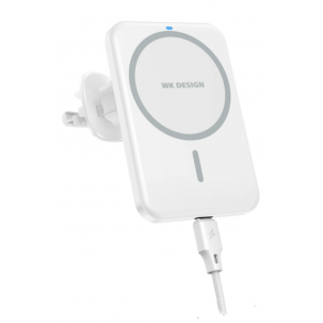 Magnetisk trdls biloplader / holder, 15W, hvid