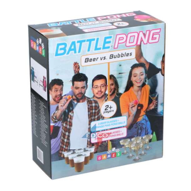 Battle Pong - l vs. Champagne udgave, 18 dele