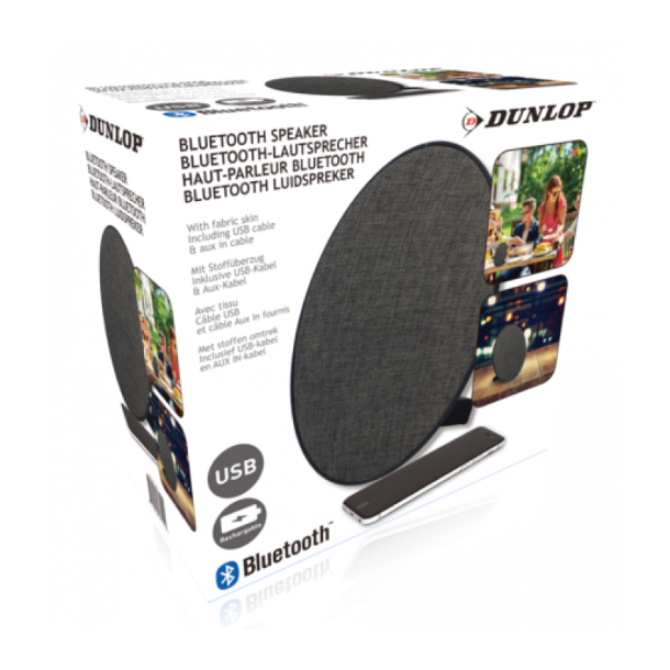 Dunlop bluetooth højtaler 1200 mAh, grå