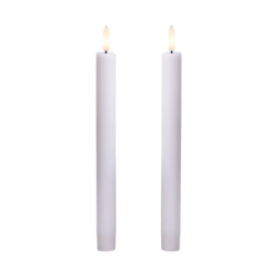 LED kronelys, 22,2 cm, hvid, 2 stk