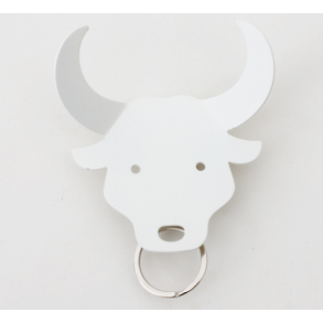 Qualy design Bull Ngleholder & Knage (Hvid)