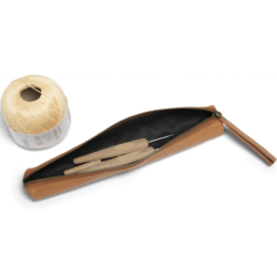 Muud Hee XL Etui til Hklenle/Penalhus - Lder, Sort