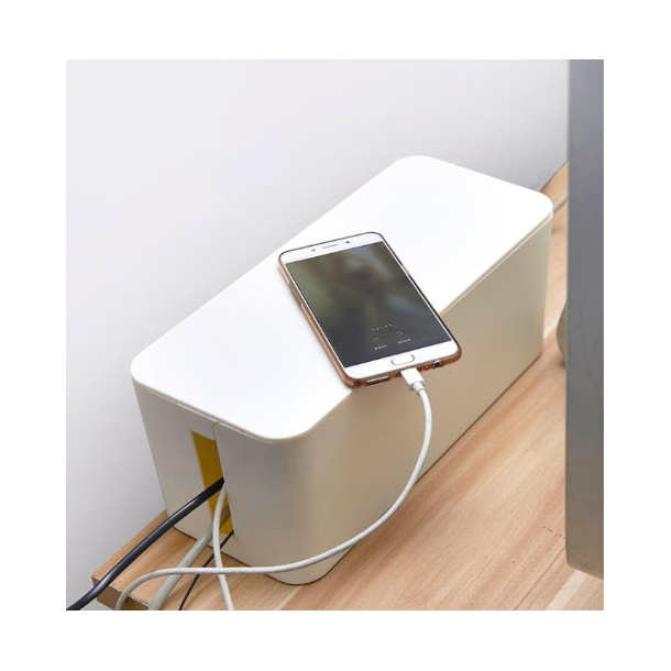 Kabelskjuler - 32 x 13,5 x 12,7 cm, hvid (mellem)