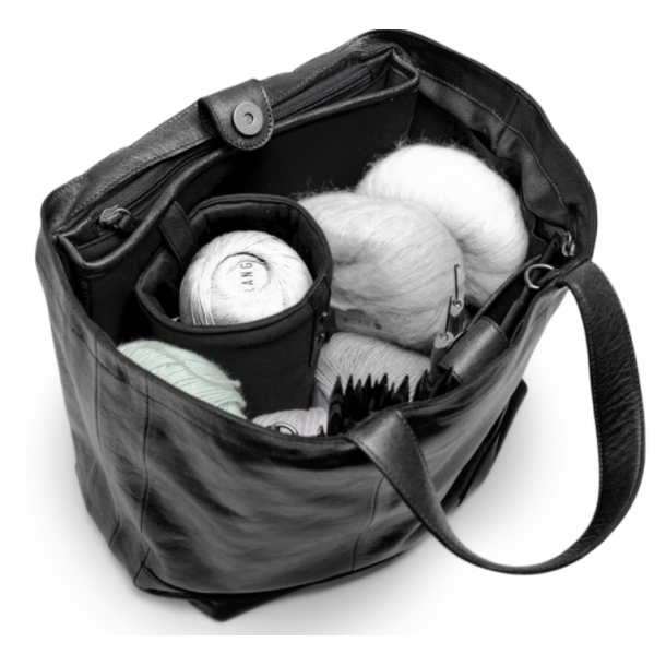 Muud Hiba Taske - Lder, Sort