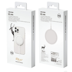 Trdls magnetisk lader m. lys 15W, Magsafe kompatibel, hvid