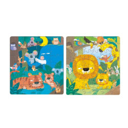 mierEdu Magnetisk puslespil - 2 i 1 Skovens dyr