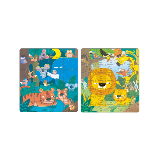 mierEdu Magnetisk puslespil - 2 i 1 Skovens dyr