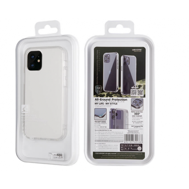 iPhone 12 / 12 Pro cover - vandafvisende, 6,1", transparent