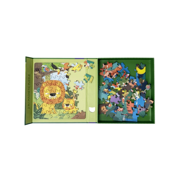 mierEdu Magnetisk puslespil - 2 i 1 Skovens dyr