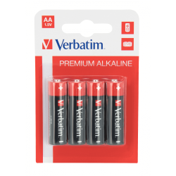 Verbatim Alkaline AA batteri LR6, 4 pk.