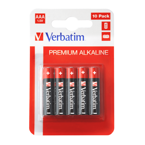 Verbatim Alkaline batterier AAA / LR03 10 stk.
