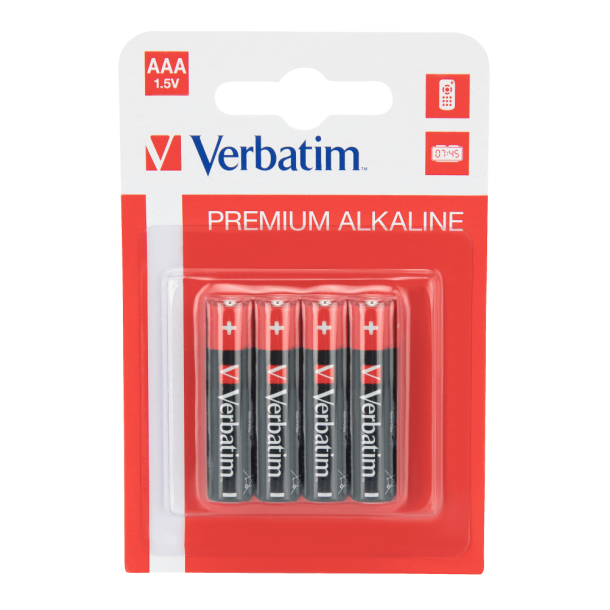Verbatim Alkaline batterier AAA / LR03 4 stk