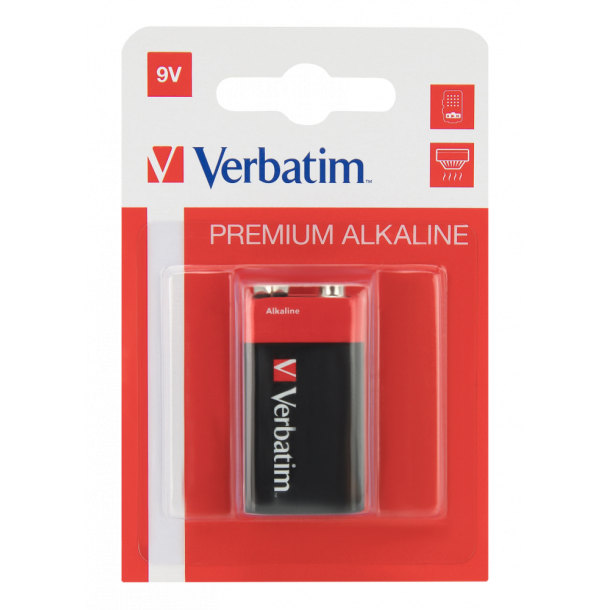Verbatim Alkaline batteri 9V / 6LF22 1 stk