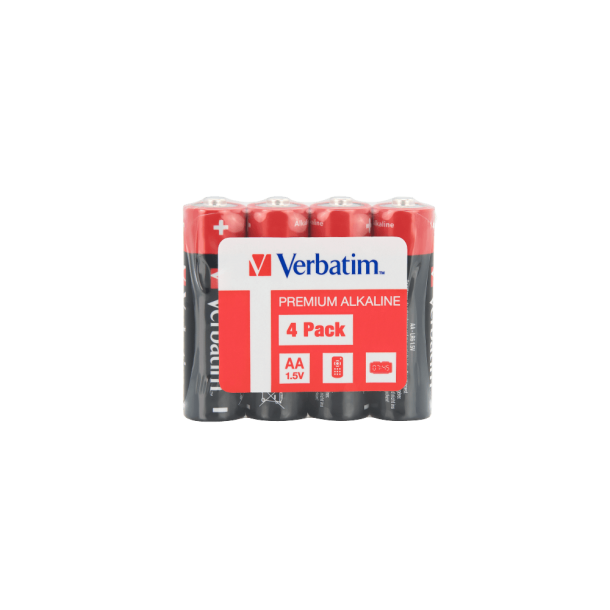 Verbatim Alkaline AA-batterier, 4 stk.