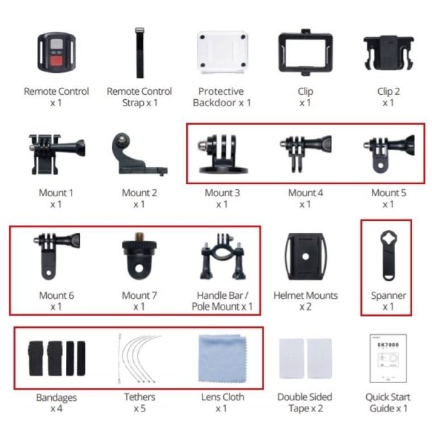 AKASO Brave 4 Ultra HD Action Kamera - 4K, WiFi, Digital Zoom