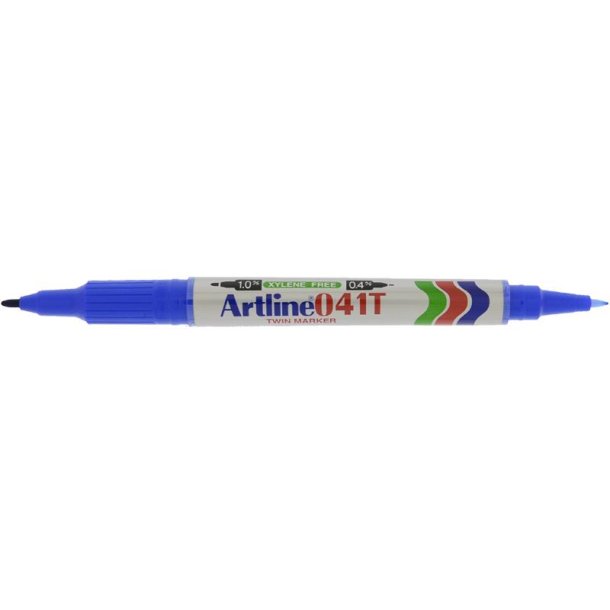 Artline Marker 041T 2-i-1 - Bl (12 stk)