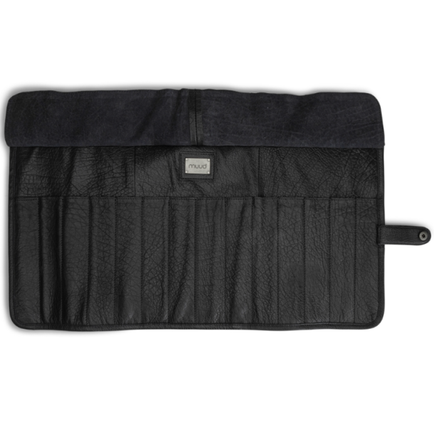 Muud Bea Etui til Strikkepinde - Lder, Sort