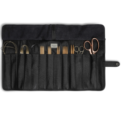 Muud Bea Etui til Strikkepinde - Lder, Sort