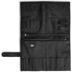 Muud Billie Multifunktion Strikkeetui - Lder, Sort