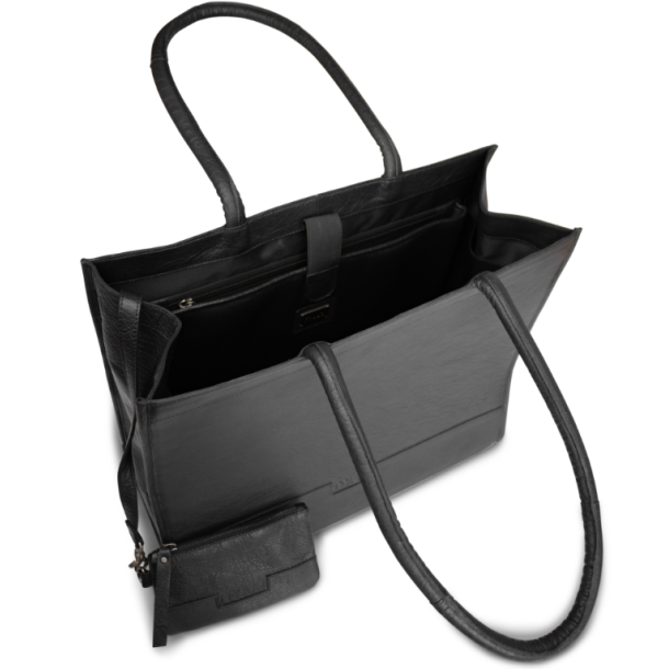 Muud Bina XL Taske - Lder, Sort