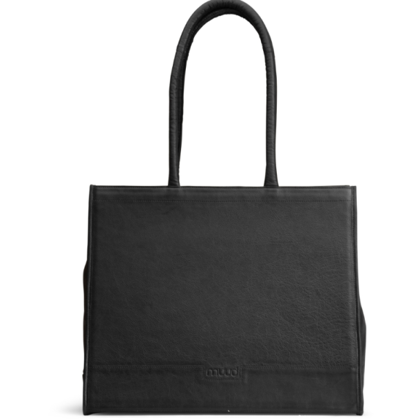 Muud Bina XL Taske - Lder, Sort