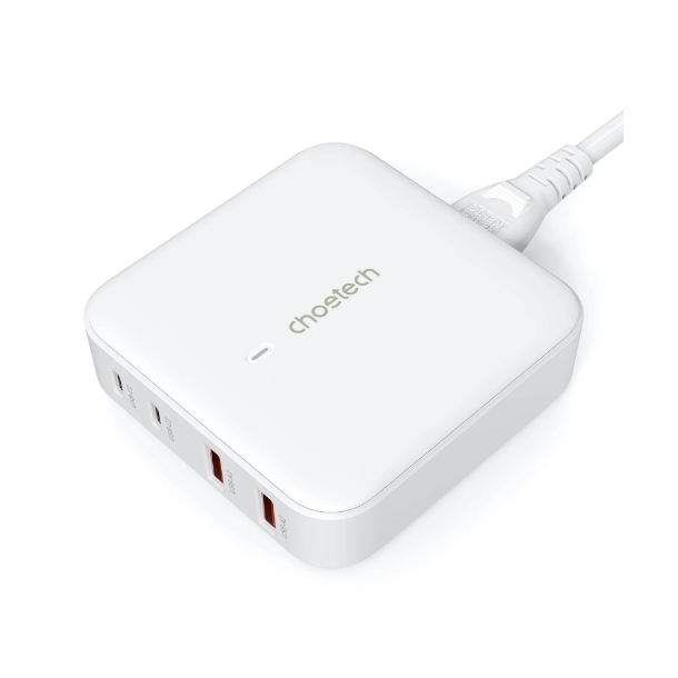 Choetech 4-port Oplader, 100W, hvid