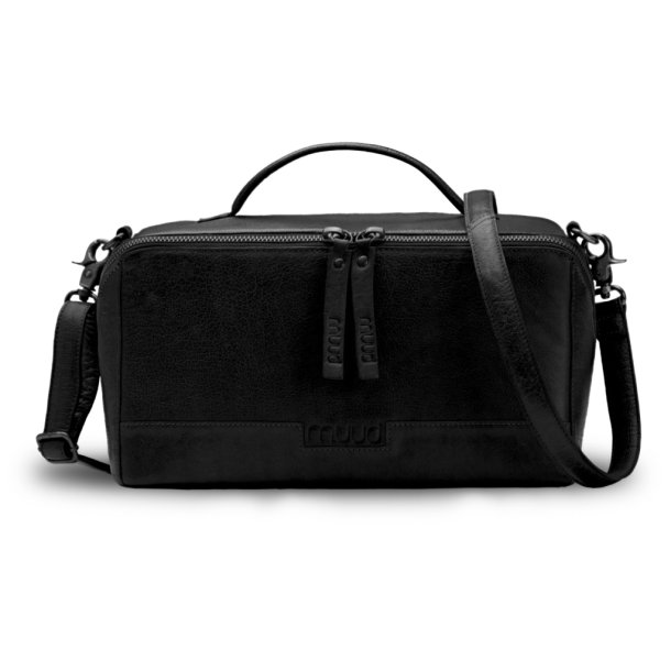 Muud Cleo Midi Taske - Lder, Sort