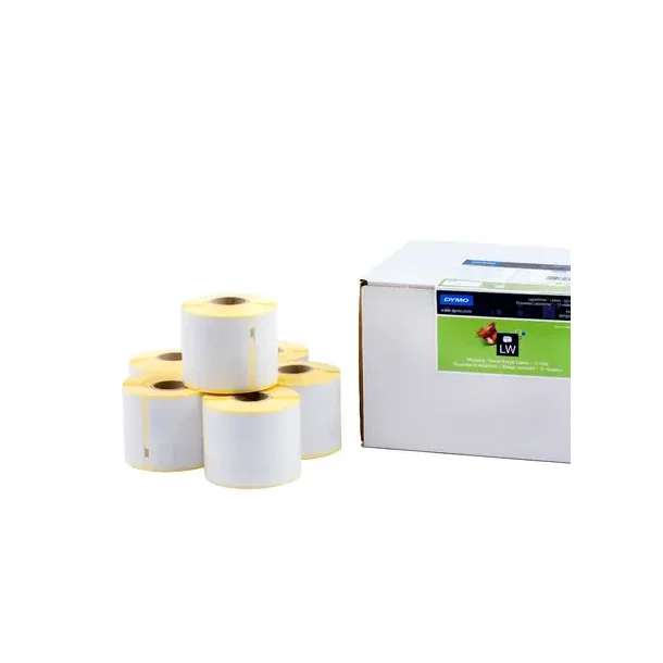 DYMO Labeletiketter Fragt 54x101 mm, (12 ruller &aacute; 220 etiketter) - hvid