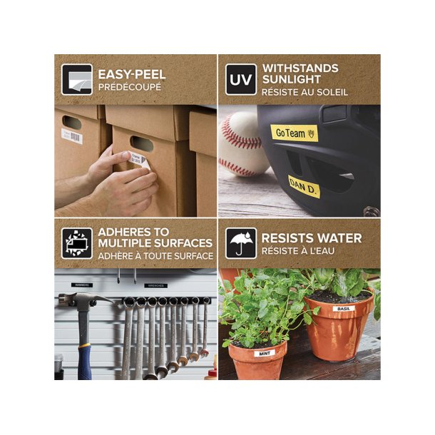 DYMO Tape D1 (45016) 12 mm (7 m) - sort/bl