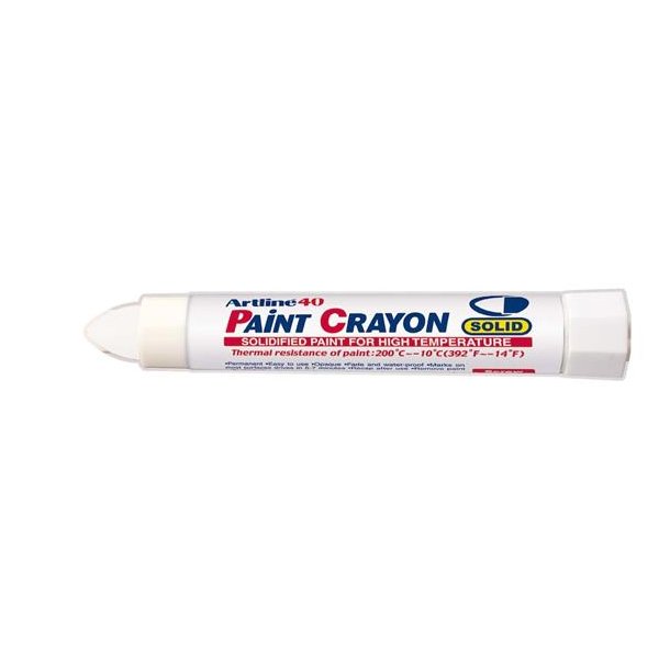 Artline 40 Paint Crayon High Temperature - Hvid (12 stk)