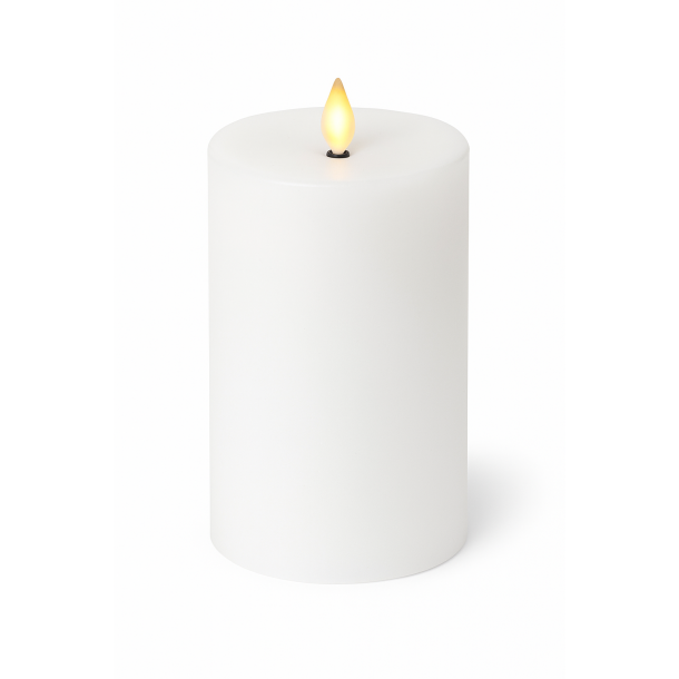 Udendørs Solcelle Bloklys Ø7,5 x H10 cm, hvid