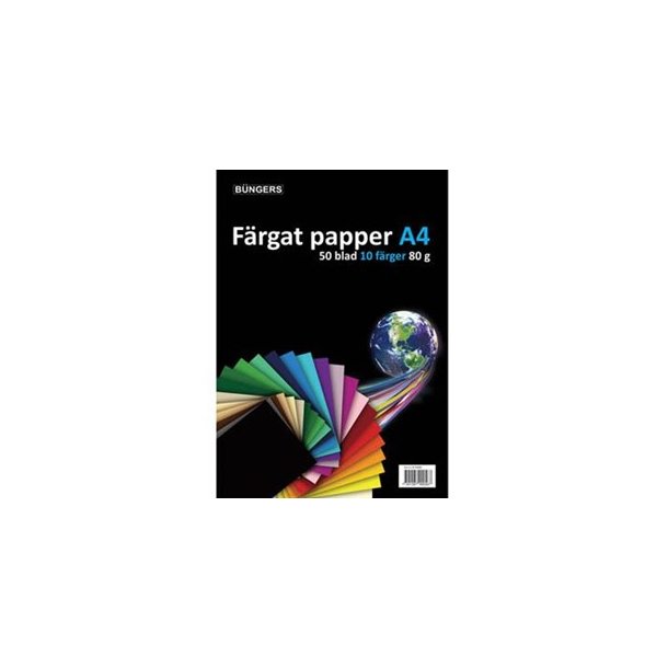 B&uuml;ngers Farvet Kopipapir - 50 ark, Orange