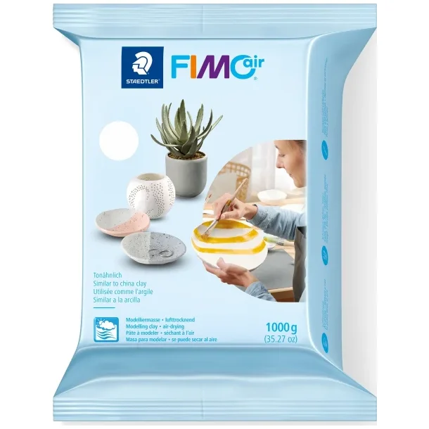 Staedtler FIMO modelleringsler Air 1000g, hvid