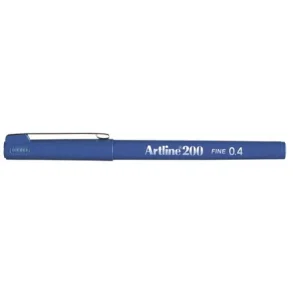 Artline Fineliner 200 Fine 0.4 Bl, 12 stk