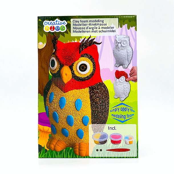 Creative Kids Foam Clay modelleringsskum - Ugle, 63g