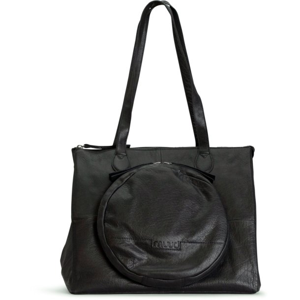 Muud Fro Shopper fr Broderi-Frvaring - Lder, Svart