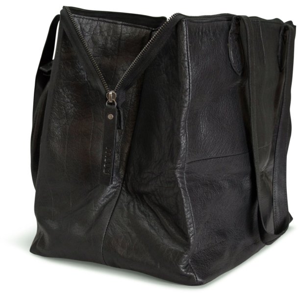 Muud Fro Shopper fr Broderi-Frvaring - Lder, Svart