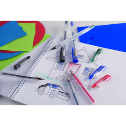 Creative Kids Gel kuglepenne - 12 stk, Glitter