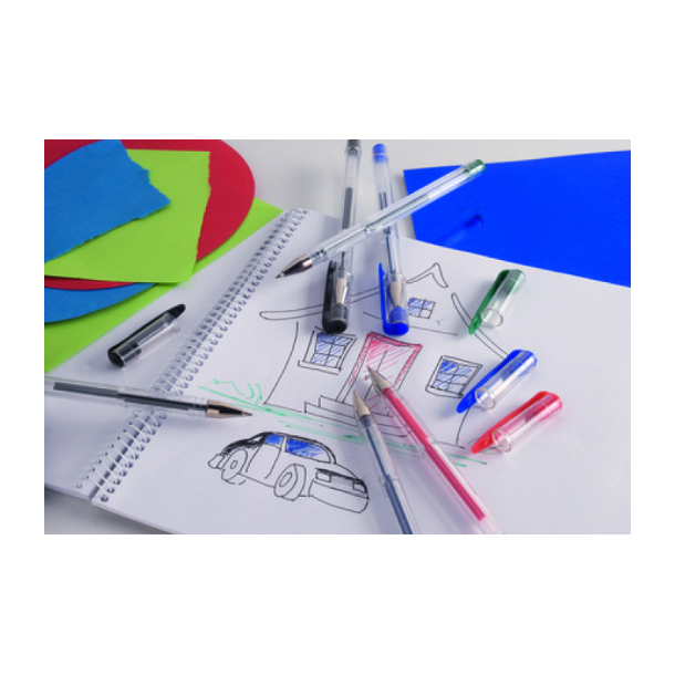 Creative Kids Gel kuglepenne - 12 stk, Glitter