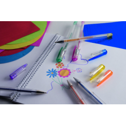 Creative Kids Gel kuglepenne - 12 stk, Glitter