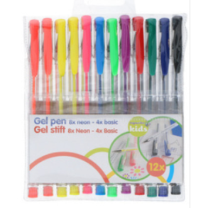 Creative Kids Gel kuglepenne - 12 stk, Neon