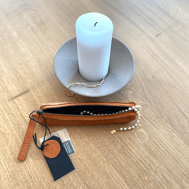 Muud Hee Etui til Hklenle/Penalhus - Lder, Whisky