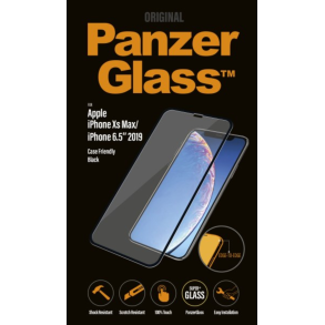 PanzerGlass skrmbeskyttelse iPhone Xs Max/11 Max - sort, Case Friendly