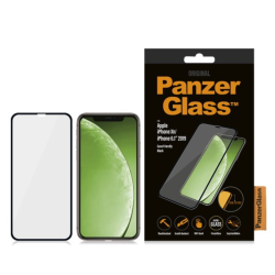 PanzerGlass skrmbeskyttelse iPhone XR/11R - sort, Case Friendly