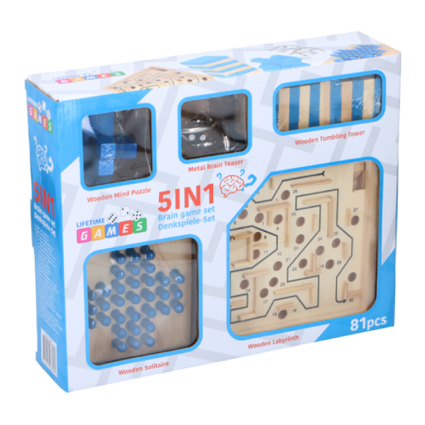 IQ puzzle - Hjernevrider puslespil, 5-i-1