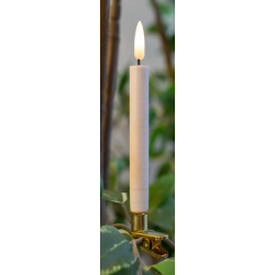 LED Juletrslys (special sokkel til Georg Jensen), hvid, 10 stk. inkl. fjernbetjening